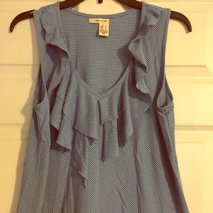 DKNY Ruffle Front Tank Top